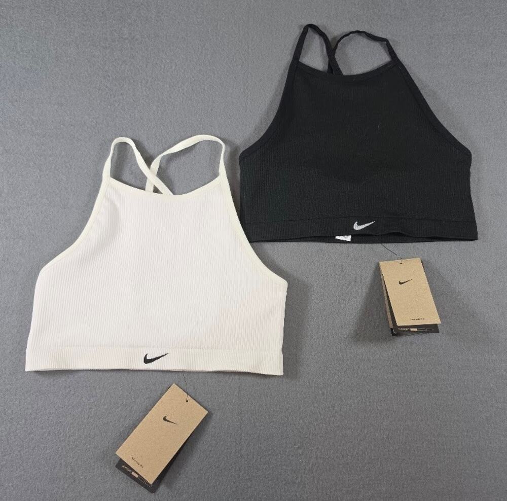 NWT Lot of 2 Nike Indy Seamless Light Support High Neck Sports Bra Medium DV9966